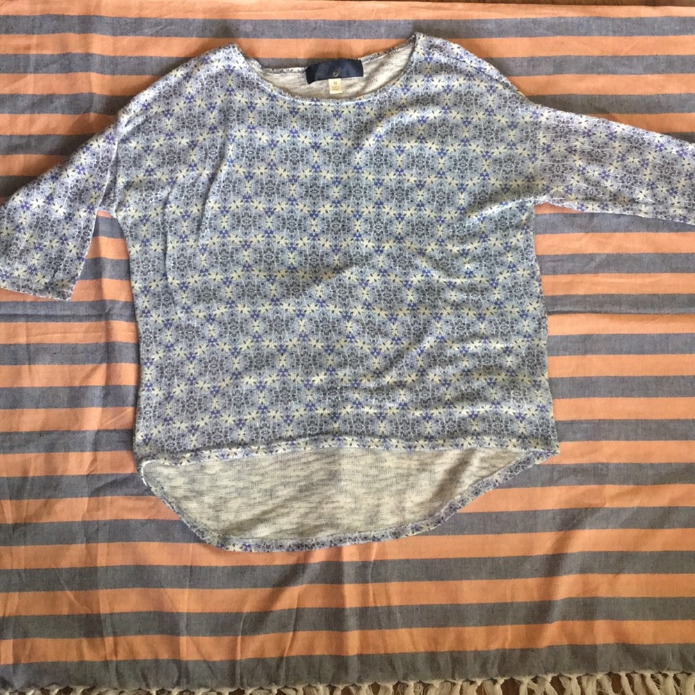 Blue Patterned Light Sweater
